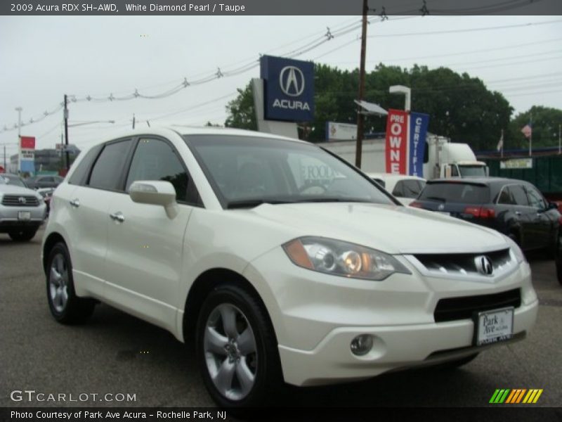 White Diamond Pearl / Taupe 2009 Acura RDX SH-AWD