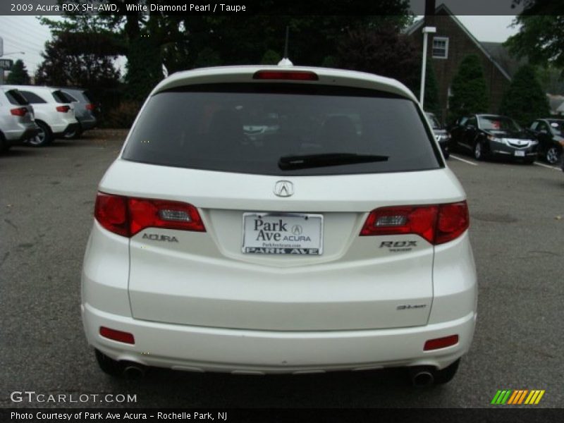 White Diamond Pearl / Taupe 2009 Acura RDX SH-AWD