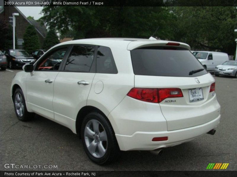 White Diamond Pearl / Taupe 2009 Acura RDX SH-AWD
