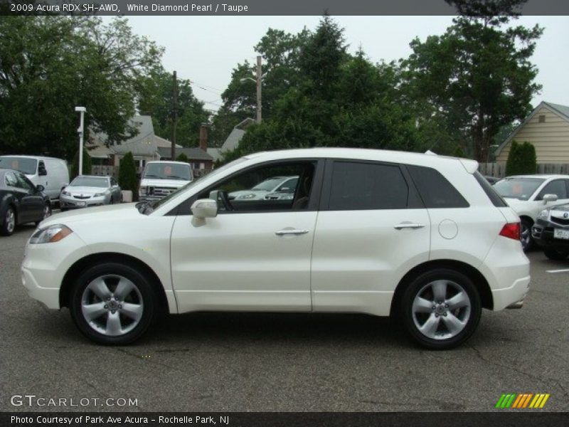 White Diamond Pearl / Taupe 2009 Acura RDX SH-AWD