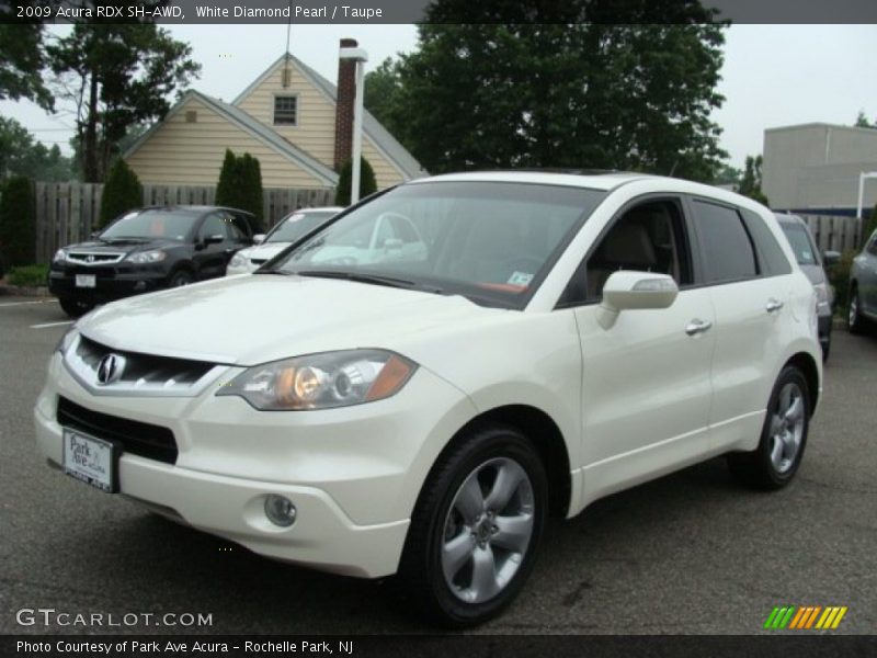 White Diamond Pearl / Taupe 2009 Acura RDX SH-AWD