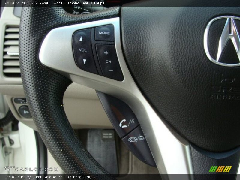 White Diamond Pearl / Taupe 2009 Acura RDX SH-AWD