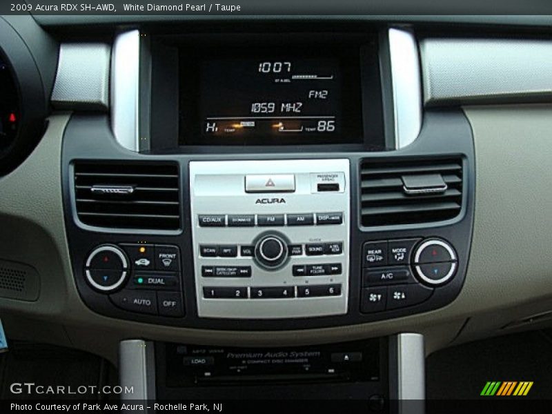 White Diamond Pearl / Taupe 2009 Acura RDX SH-AWD