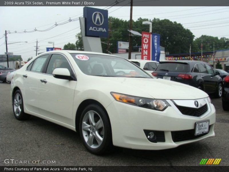 Premium White Pearl / Ebony 2009 Acura TSX Sedan