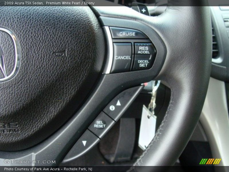Premium White Pearl / Ebony 2009 Acura TSX Sedan