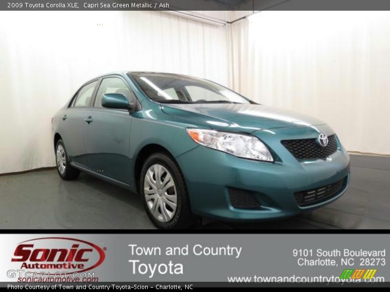 Capri Sea Green Metallic / Ash 2009 Toyota Corolla XLE