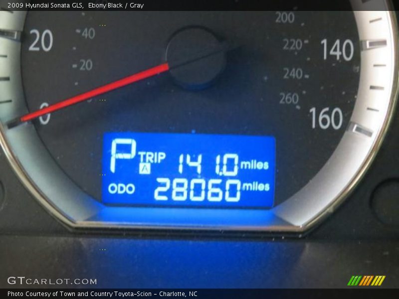 Ebony Black / Gray 2009 Hyundai Sonata GLS