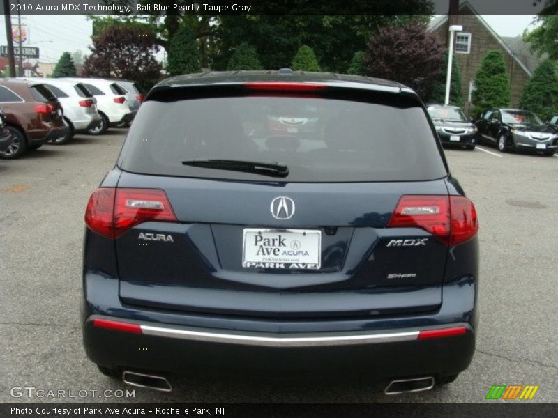 Bali Blue Pearl / Taupe Gray 2010 Acura MDX Technology