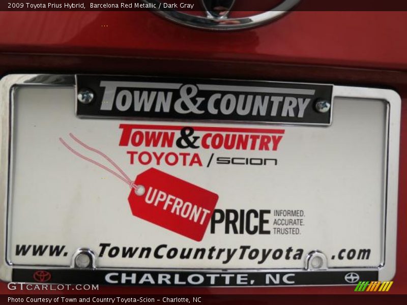 Barcelona Red Metallic / Dark Gray 2009 Toyota Prius Hybrid