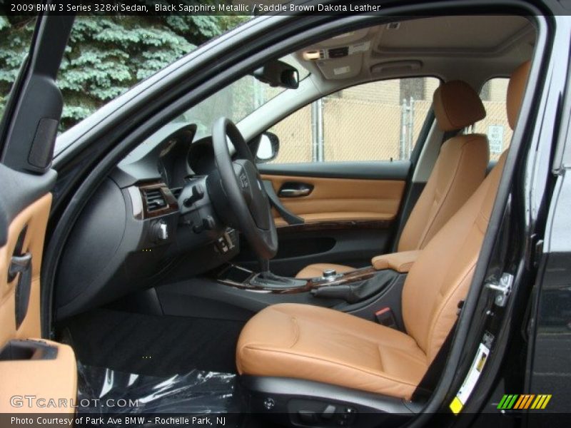 Black Sapphire Metallic / Saddle Brown Dakota Leather 2009 BMW 3 Series 328xi Sedan