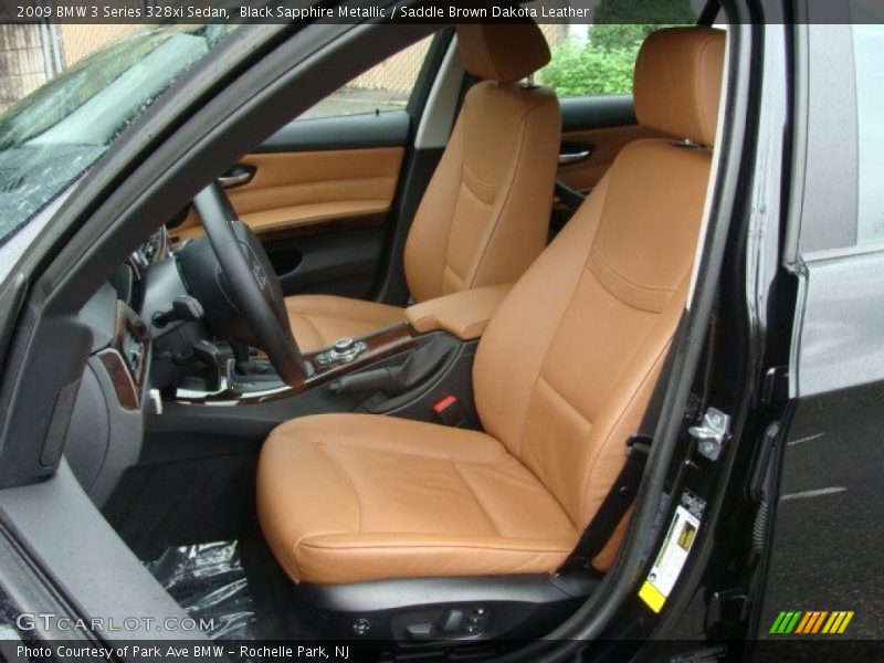 Black Sapphire Metallic / Saddle Brown Dakota Leather 2009 BMW 3 Series 328xi Sedan