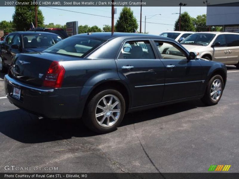 Steel Blue Metallic / Dark Khaki/Light Graystone 2007 Chrysler 300 C HEMI AWD