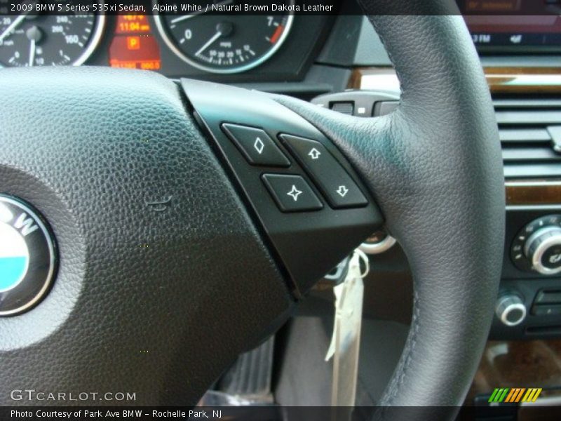 Alpine White / Natural Brown Dakota Leather 2009 BMW 5 Series 535xi Sedan