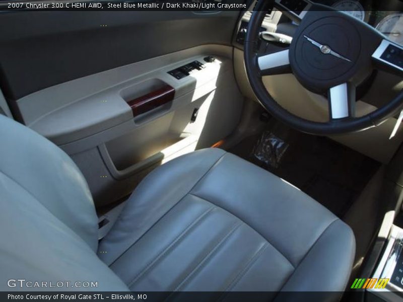 Steel Blue Metallic / Dark Khaki/Light Graystone 2007 Chrysler 300 C HEMI AWD