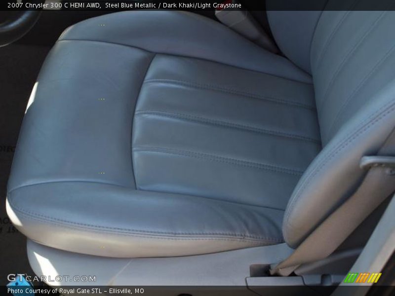 Steel Blue Metallic / Dark Khaki/Light Graystone 2007 Chrysler 300 C HEMI AWD