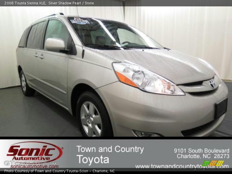 Silver Shadow Pearl / Stone 2008 Toyota Sienna XLE