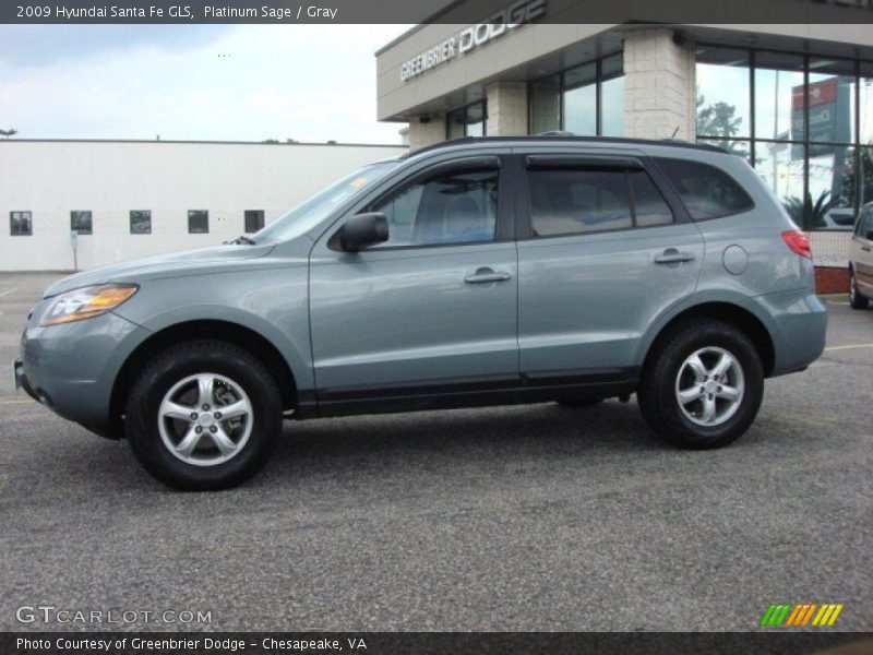 Platinum Sage / Gray 2009 Hyundai Santa Fe GLS