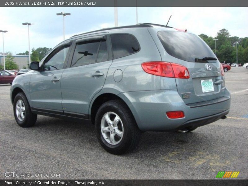 Platinum Sage / Gray 2009 Hyundai Santa Fe GLS