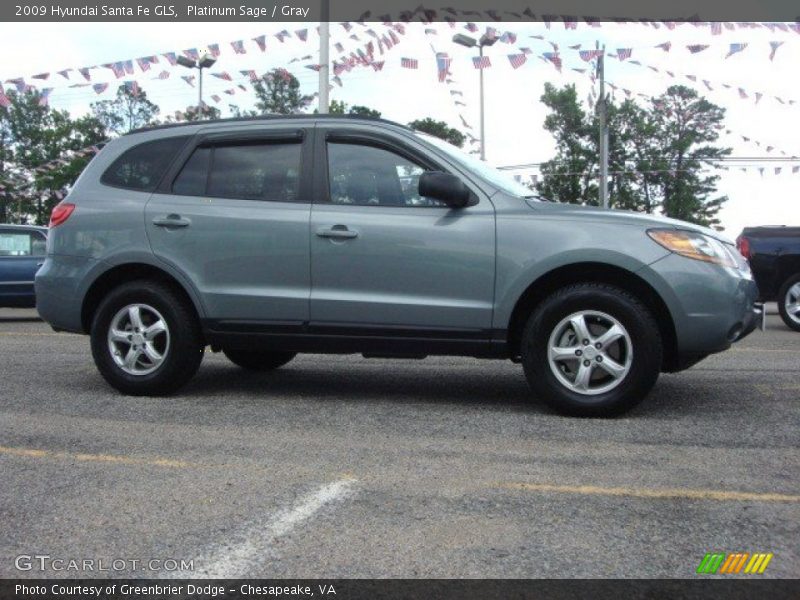 Platinum Sage / Gray 2009 Hyundai Santa Fe GLS