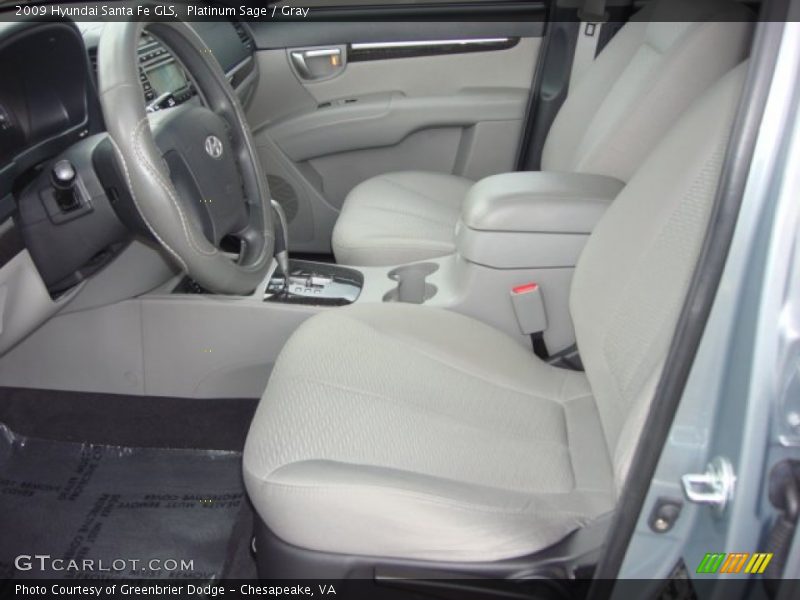 Platinum Sage / Gray 2009 Hyundai Santa Fe GLS