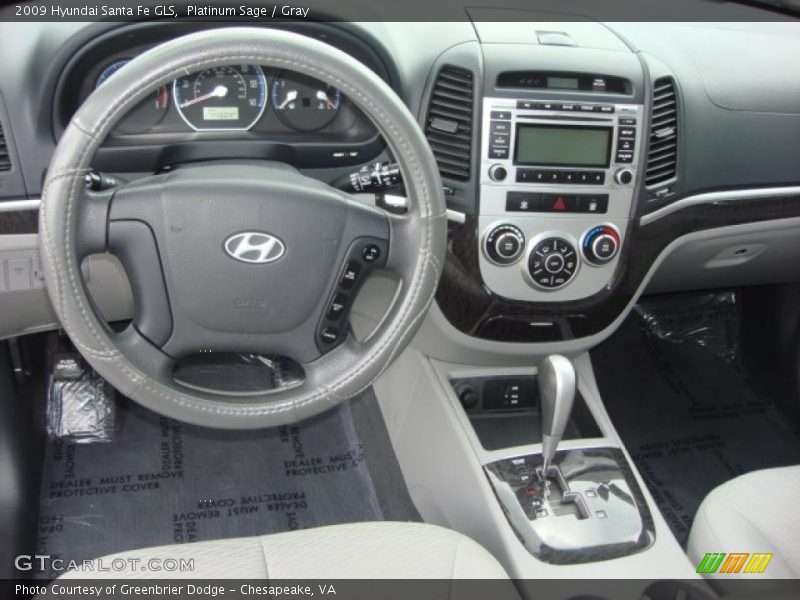 Platinum Sage / Gray 2009 Hyundai Santa Fe GLS