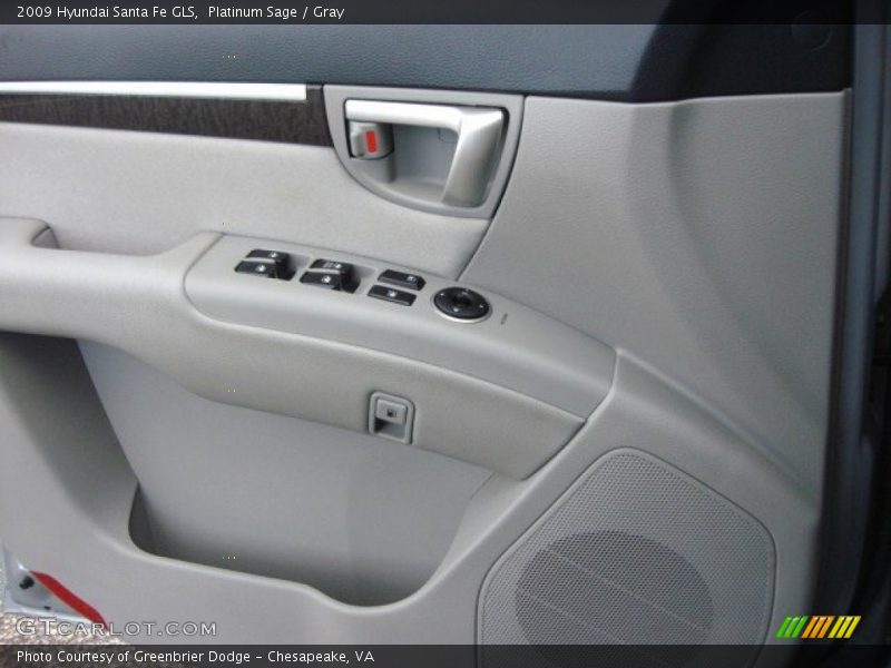 Platinum Sage / Gray 2009 Hyundai Santa Fe GLS