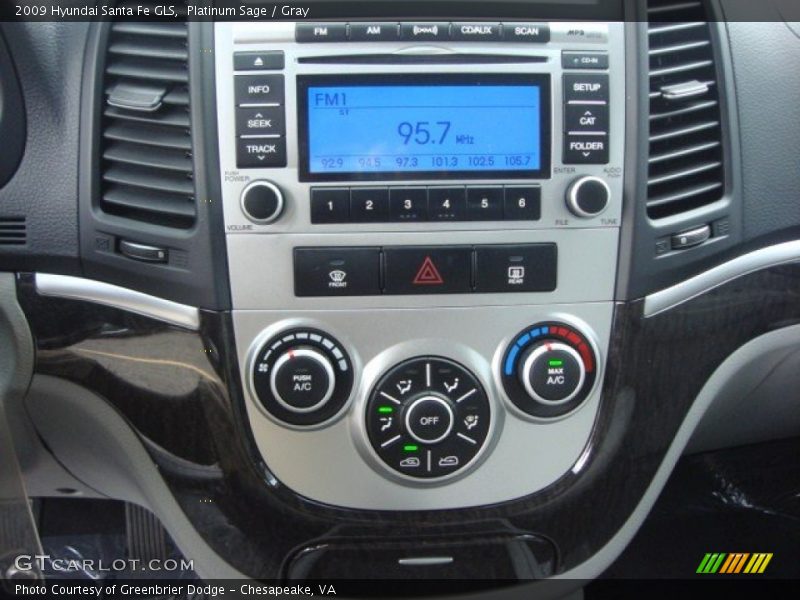 Platinum Sage / Gray 2009 Hyundai Santa Fe GLS