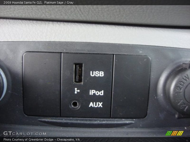 Platinum Sage / Gray 2009 Hyundai Santa Fe GLS