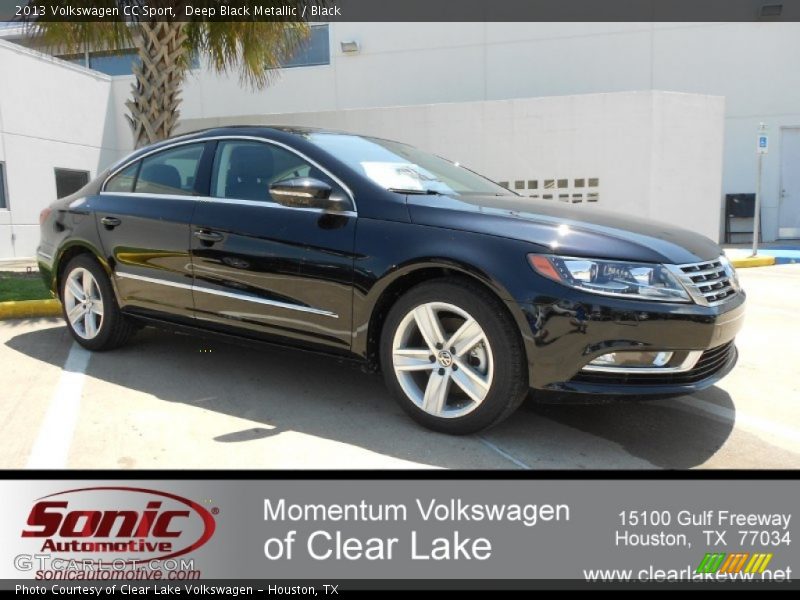 Deep Black Metallic / Black 2013 Volkswagen CC Sport