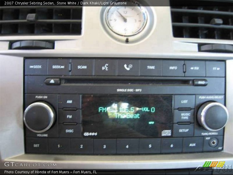 Stone White / Dark Khaki/Light Graystone 2007 Chrysler Sebring Sedan