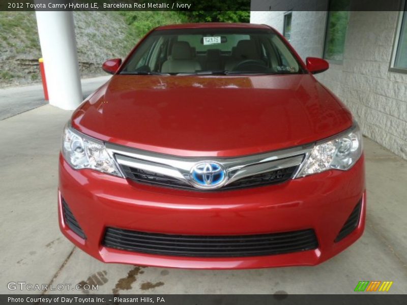 Barcelona Red Metallic / Ivory 2012 Toyota Camry Hybrid LE