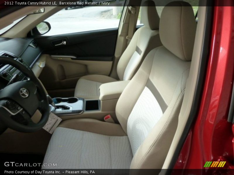 Barcelona Red Metallic / Ivory 2012 Toyota Camry Hybrid LE