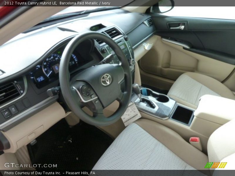 Barcelona Red Metallic / Ivory 2012 Toyota Camry Hybrid LE