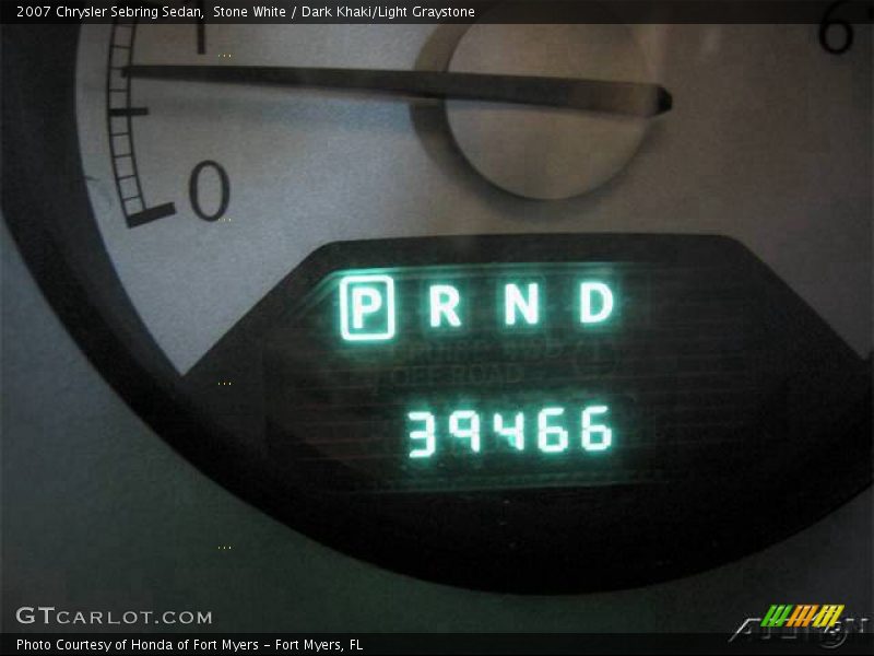 Stone White / Dark Khaki/Light Graystone 2007 Chrysler Sebring Sedan
