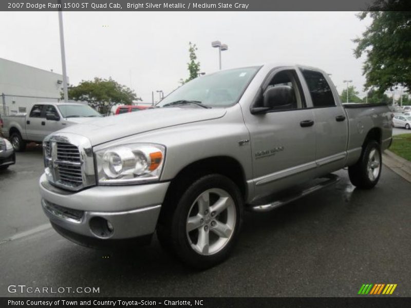 Bright Silver Metallic / Medium Slate Gray 2007 Dodge Ram 1500 ST Quad Cab
