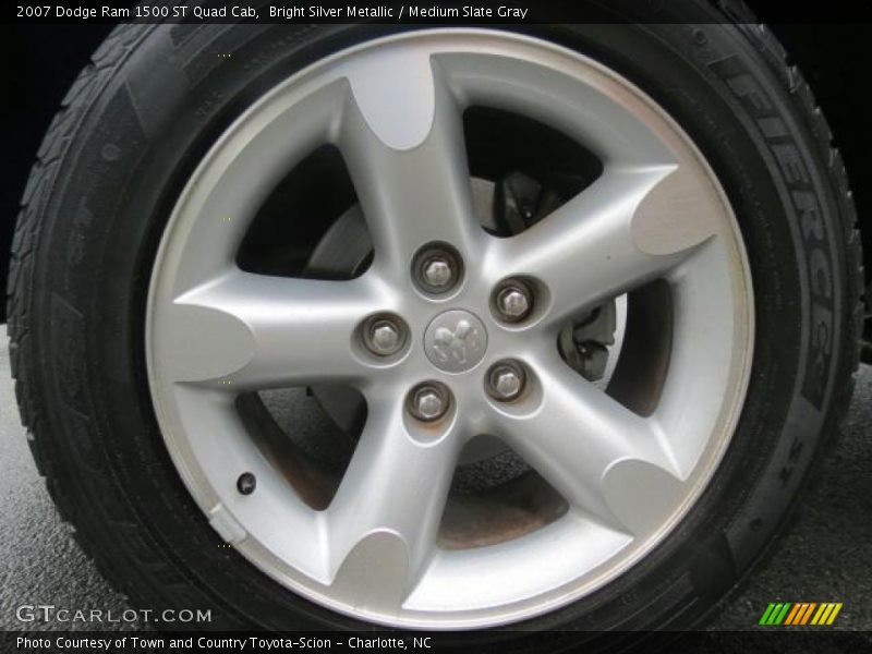 Bright Silver Metallic / Medium Slate Gray 2007 Dodge Ram 1500 ST Quad Cab