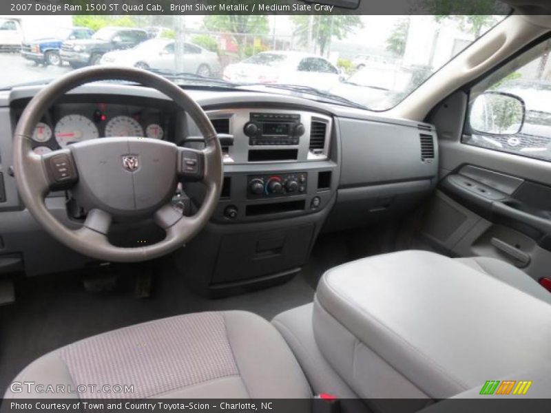 Bright Silver Metallic / Medium Slate Gray 2007 Dodge Ram 1500 ST Quad Cab