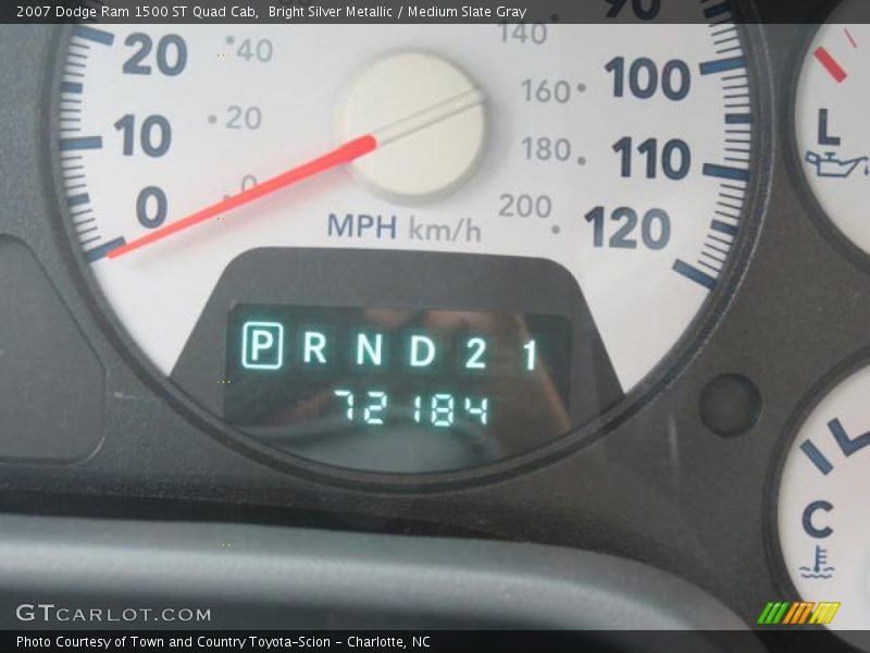 Bright Silver Metallic / Medium Slate Gray 2007 Dodge Ram 1500 ST Quad Cab