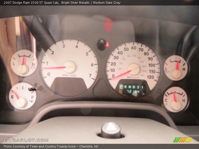 Bright Silver Metallic / Medium Slate Gray 2007 Dodge Ram 1500 ST Quad Cab