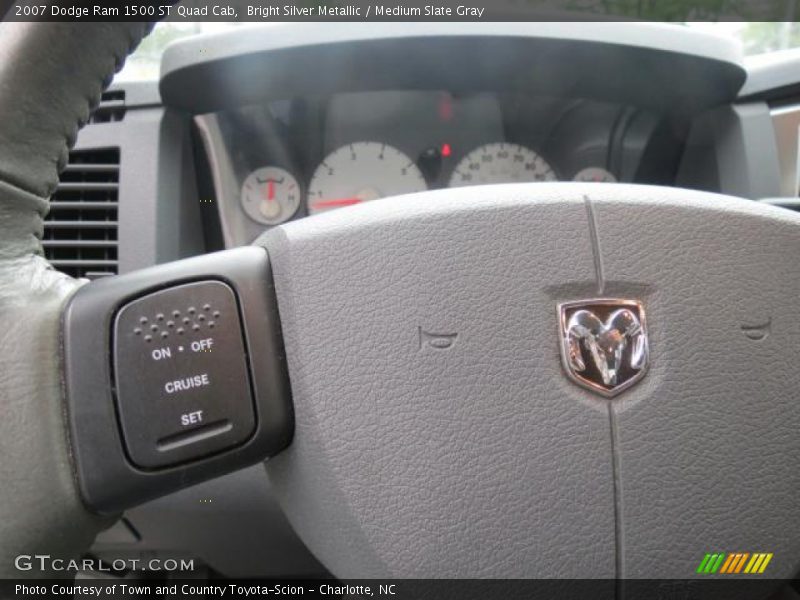 Bright Silver Metallic / Medium Slate Gray 2007 Dodge Ram 1500 ST Quad Cab