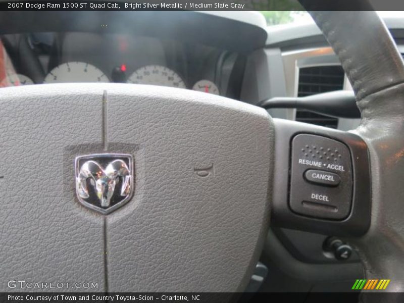 Bright Silver Metallic / Medium Slate Gray 2007 Dodge Ram 1500 ST Quad Cab