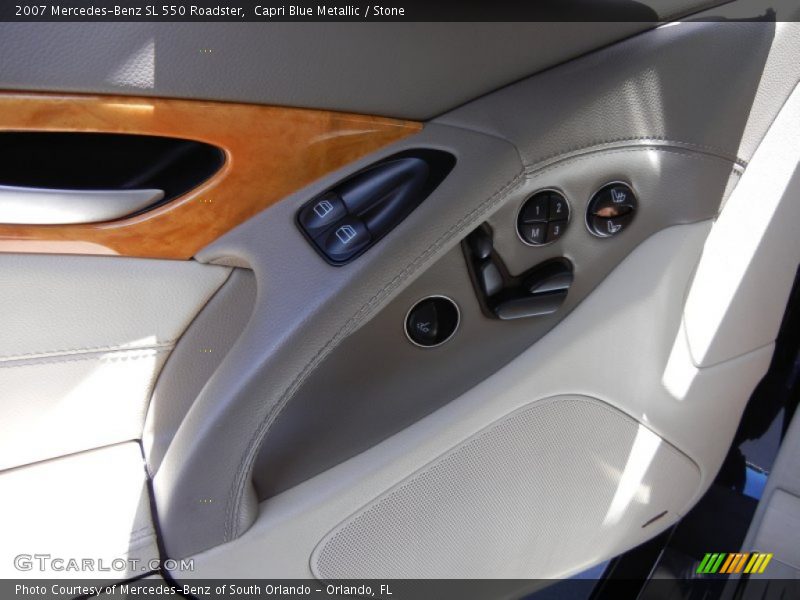 Capri Blue Metallic / Stone 2007 Mercedes-Benz SL 550 Roadster