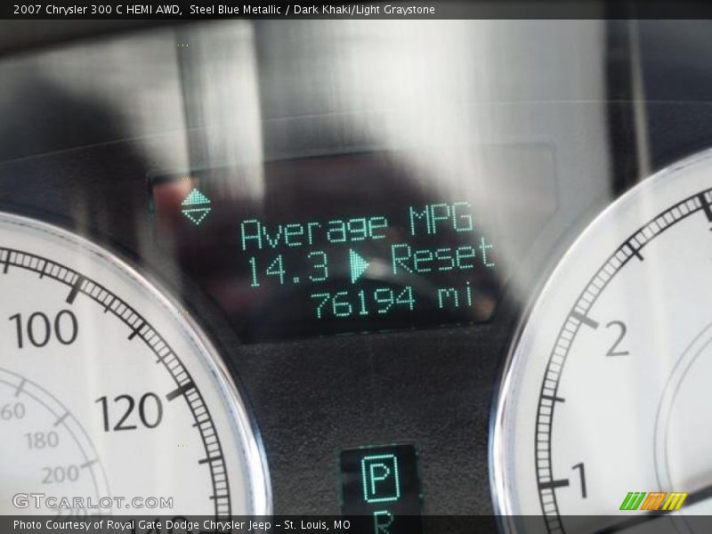 Steel Blue Metallic / Dark Khaki/Light Graystone 2007 Chrysler 300 C HEMI AWD
