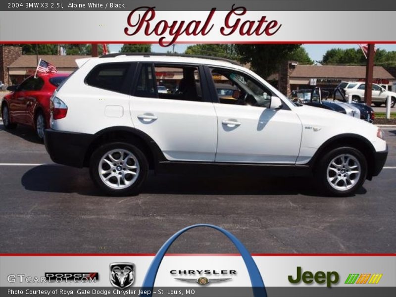 Alpine White / Black 2004 BMW X3 2.5i