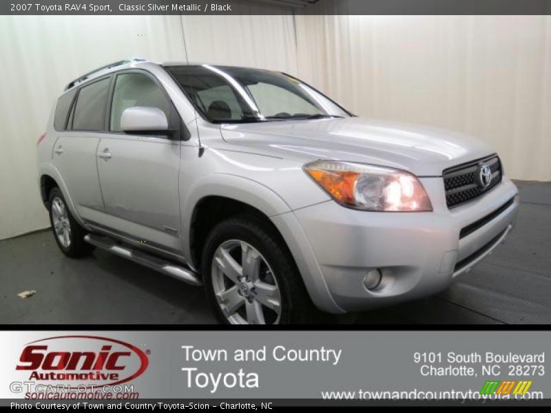 Classic Silver Metallic / Black 2007 Toyota RAV4 Sport