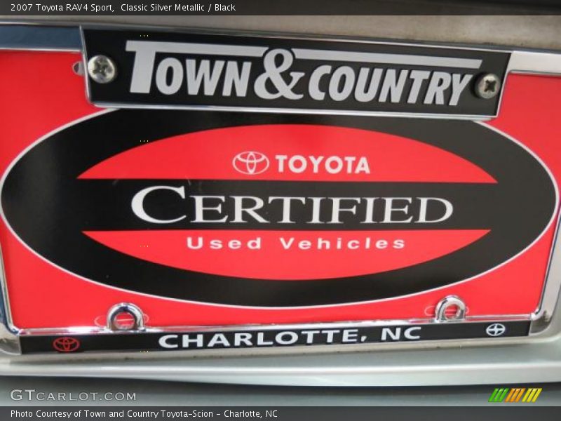 Classic Silver Metallic / Black 2007 Toyota RAV4 Sport