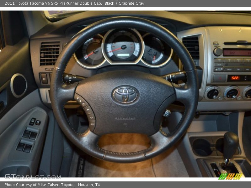 Black / Graphite Gray 2011 Toyota Tacoma V6 SR5 PreRunner Double Cab