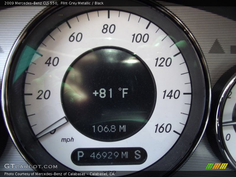 Flint Grey Metallic / Black 2009 Mercedes-Benz CLS 550