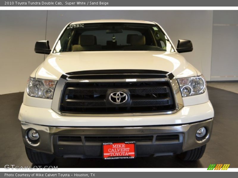 Super White / Sand Beige 2010 Toyota Tundra Double Cab