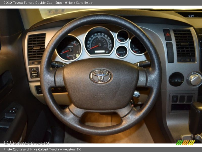 Super White / Sand Beige 2010 Toyota Tundra Double Cab